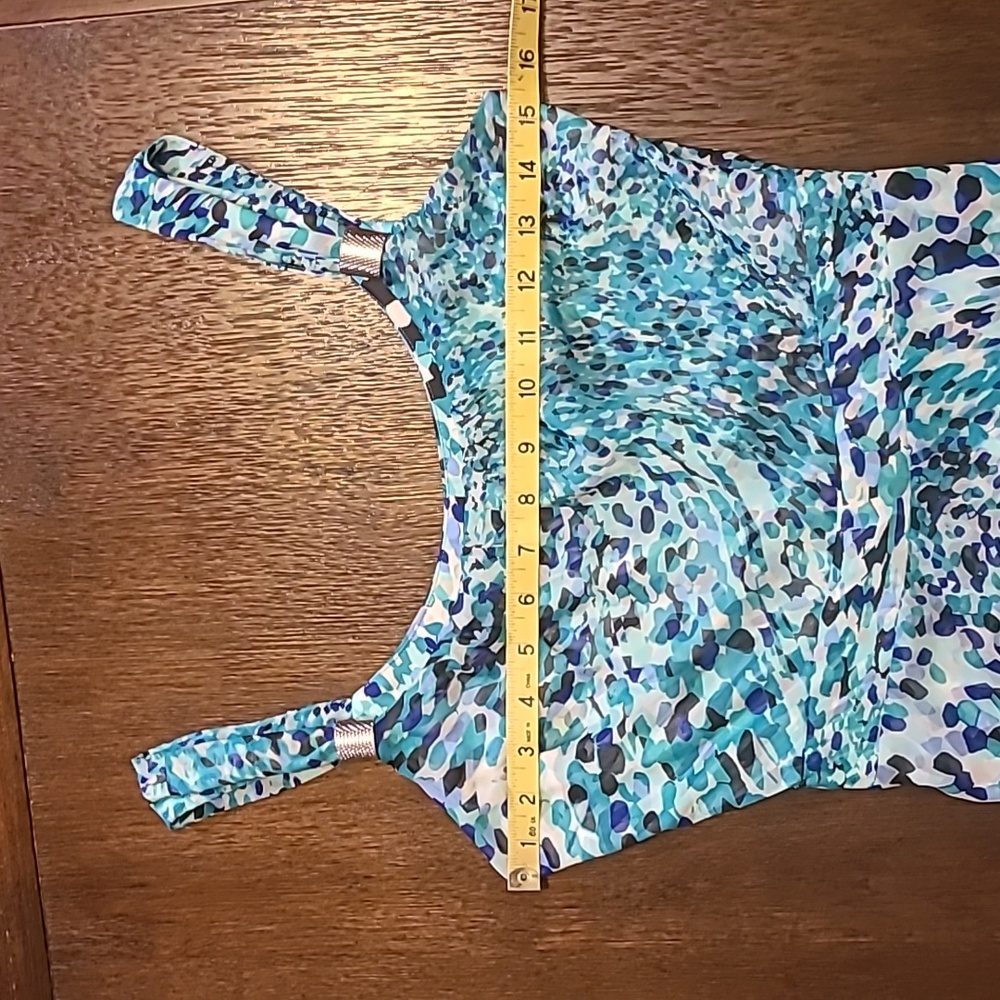 White House Black Market Elegant Blue Patterned Dress - Size 00 - Picture 7 of 11